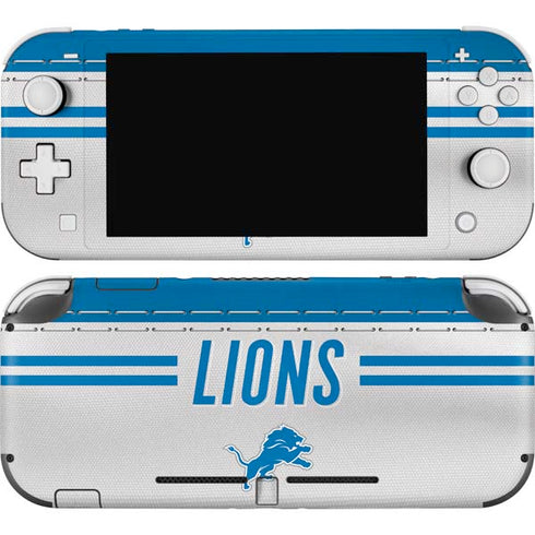 NFL Detroit Lions White Striped Nintendo Skins