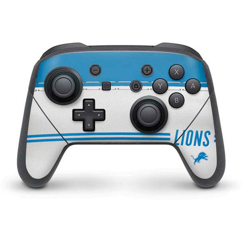 NFL Detroit Lions White Striped Nintendo Skins