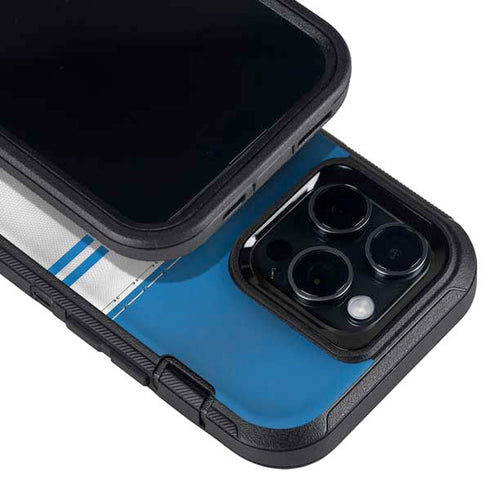 NFL Detroit Lions White Striped Otterbox Defender iPhone Skin