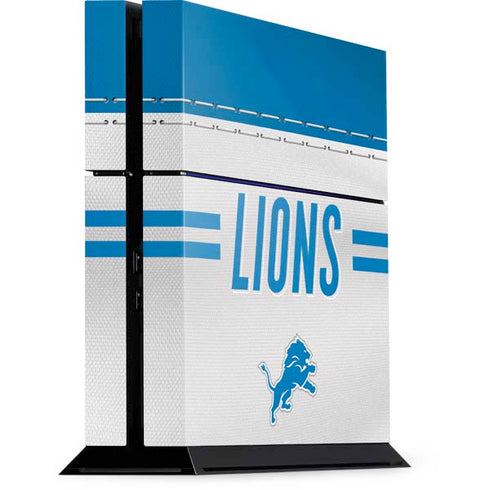 NFL Detroit Lions White Striped PlayStation PS4 Skins
