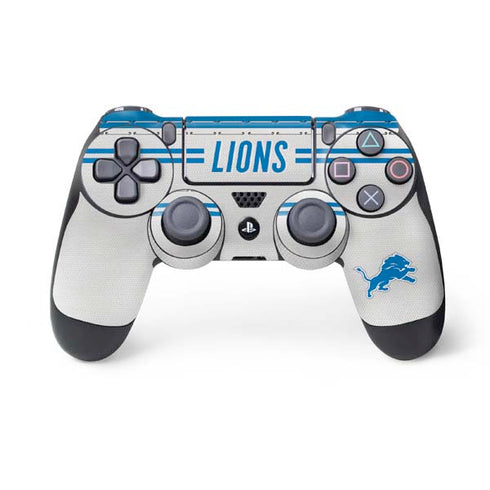 NFL Detroit Lions White Striped PlayStation PS4 Skins