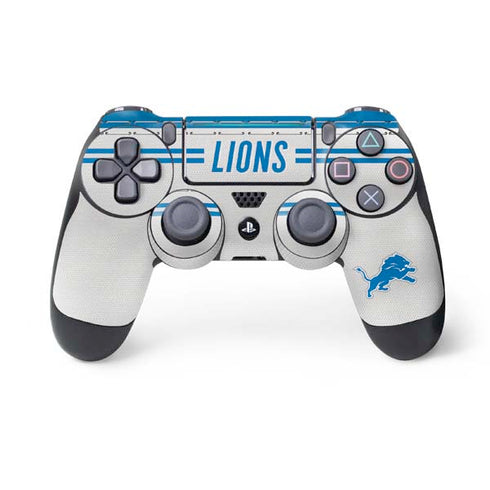 NFL Detroit Lions White Striped PlayStation PS4 Skins