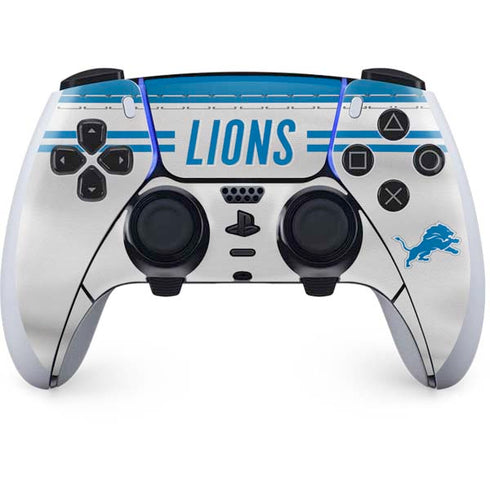 NFL Detroit Lions White Striped PlayStation PS5 Skins