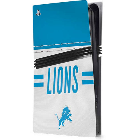 NFL Detroit Lions White Striped PlayStation PS5 Skins