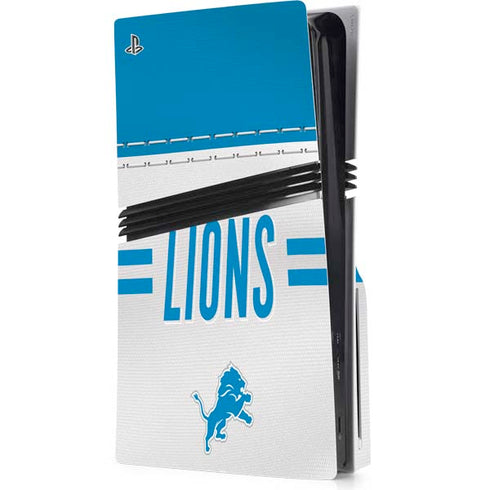 NFL Detroit Lions White Striped PlayStation PS5 Skins