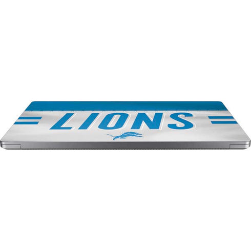 NFL Detroit Lions White Striped Laptop Skins