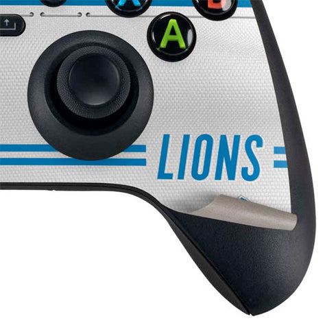 NFL Detroit Lions White Striped Xbox Series X Bundle Skin