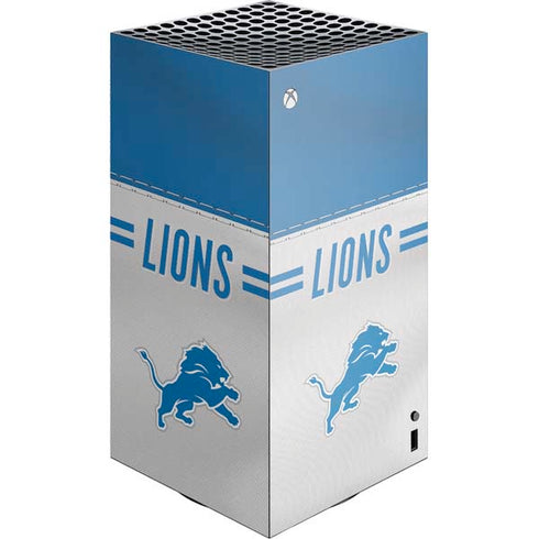 NFL Detroit Lions White Striped Xbox Series X Skins