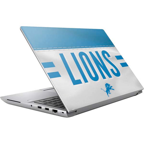 NFL Detroit Lions White Striped HP ZBook Fury 16 G10 Skin