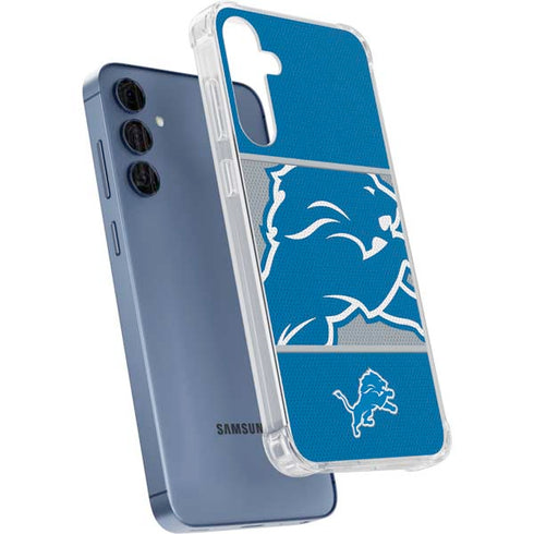 NFL Detroit Lions Zone Block Galaxy A55 5G Clear Case