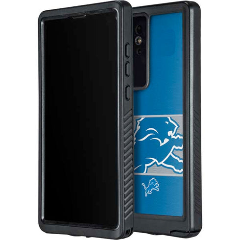 NFL Detroit Lions Zone Block Galaxy S24 Ultra Waterproof Case