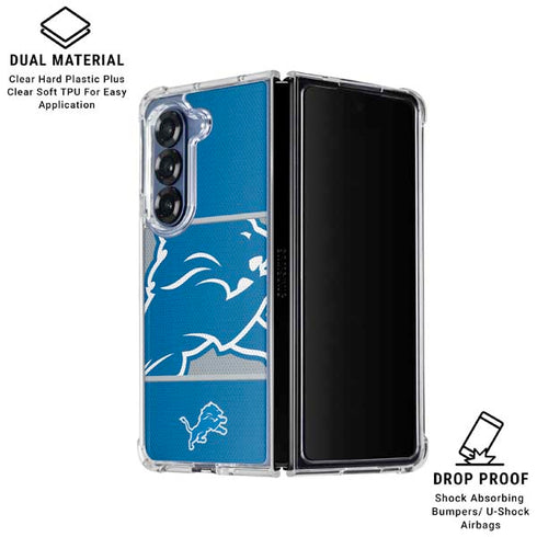 NFL Detroit Lions Zone Block Galaxy Z Fold6 Clear Case