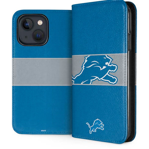 NFL Detroit Lions Zone Block iPhone 14 Plus Folio Case