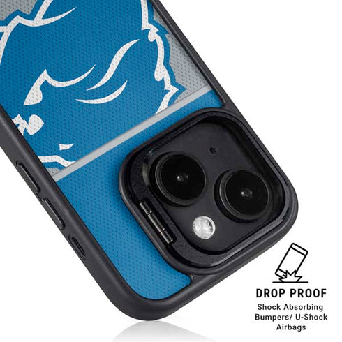 NFL Detroit Lions Zone Block iPhone 15 Plus Kickstand Case