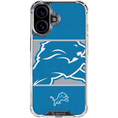 NFL Detroit Lions Zone Block iPhone 16 Clear Case