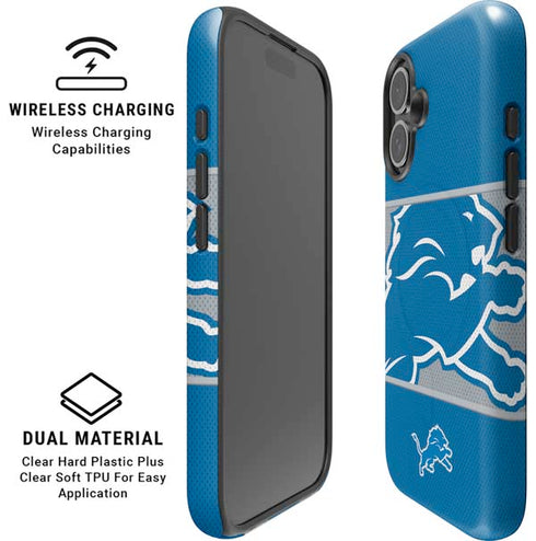 NFL Detroit Lions Zone Block iPhone 16 Plus Magsafe Impact Case