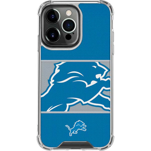 NFL Detroit Lions Zone Block iPhone 16 Pro Clear Case