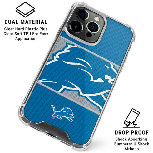 NFL Detroit Lions Zone Block iPhone 16 Pro Clear Case