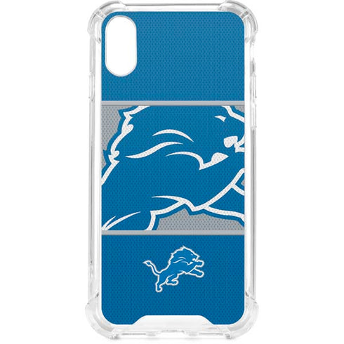 NFL Detroit Lions Zone Block iPhone XS Clear Case