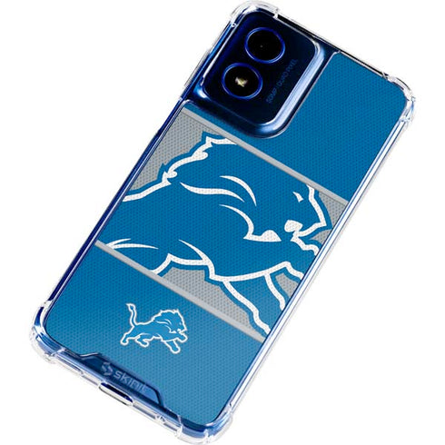 NFL Detroit Lions Zone Block Moto G 5G (2024) Clear Case