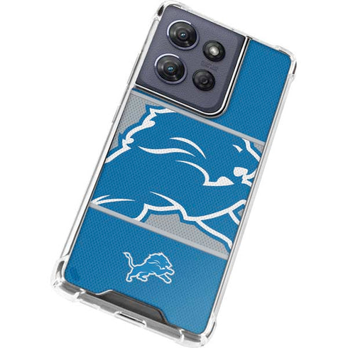 NFL Detroit Lions Zone Block Moto G Stylus 5G (2025) Clear Case