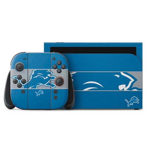 NFL Detroit Lions Zone Block Nintendo Skins
