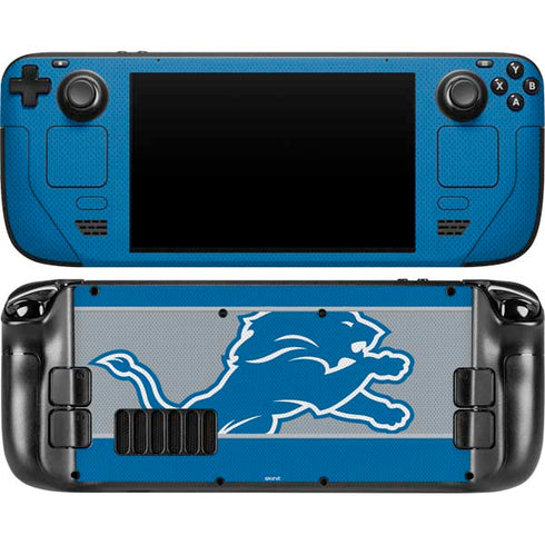 NFL Detroit Lions Zone Block Steam Deck Handheld Gaming Computer OLED Skin