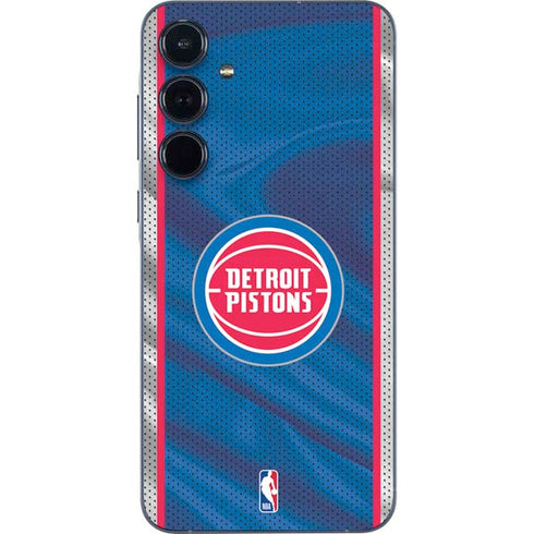 NBA Detroit Pistons Away Jersey Galaxy A35 5G Skin