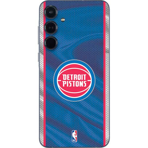 NBA Detroit Pistons Away Jersey Galaxy A55 5G Skin