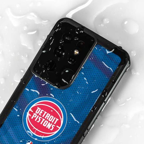 NBA Detroit Pistons Away Jersey Galaxy S24 Ultra Waterproof Case
