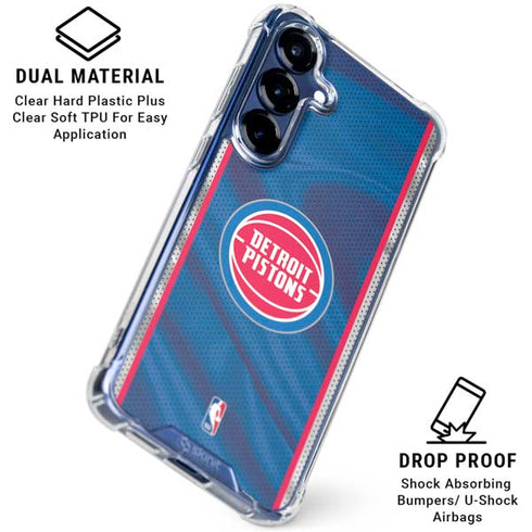 NBA Detroit Pistons Away Jersey Galaxy S25 Plus Clear Case