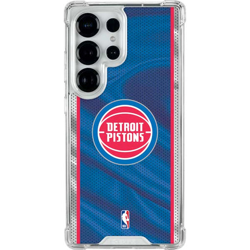 NBA Detroit Pistons Away Jersey Galaxy S25 Ultra Clear Case