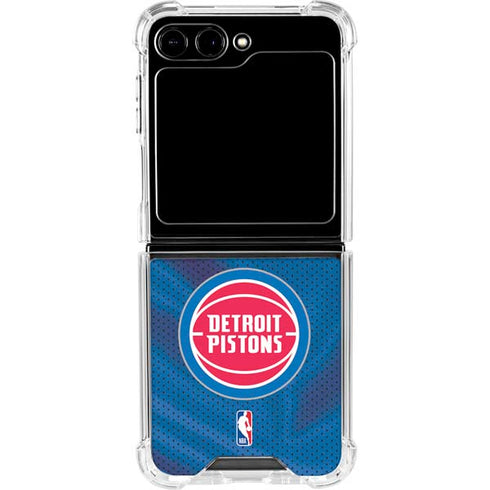 NBA Detroit Pistons Away Jersey Galaxy Z Flip6 Clear Case