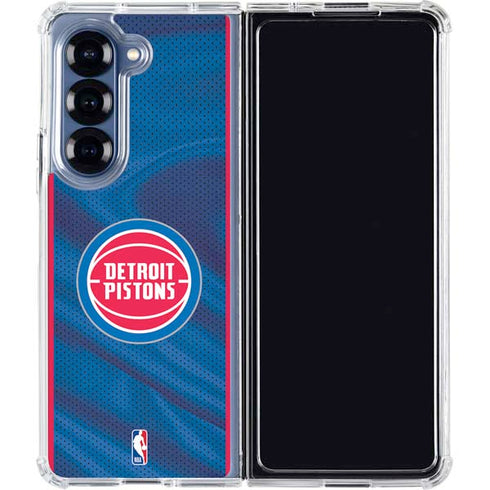 NBA Detroit Pistons Away Jersey Galaxy Z Fold6 Clear Case