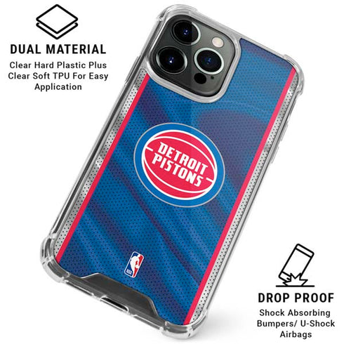 NBA Detroit Pistons Away Jersey iPhone 16 Pro Max Clear Case