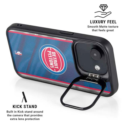 NBA Detroit Pistons Away Jersey iPhone 16e Kickstand Case