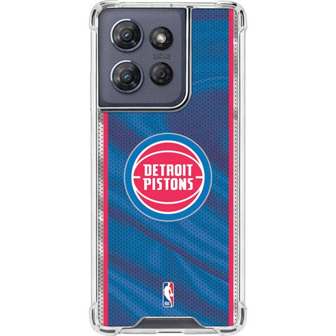 NBA Detroit Pistons Away Jersey Moto G Play 5G (2025) Clear Case