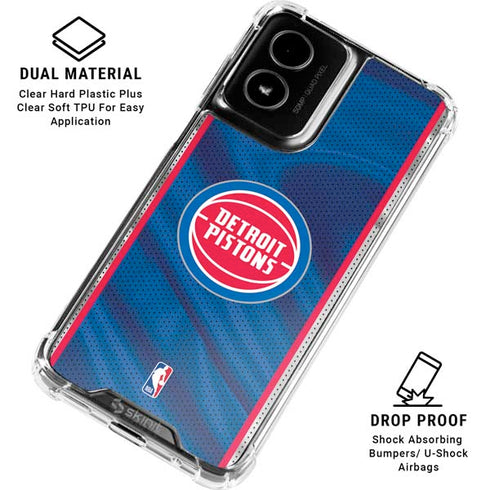 NBA Detroit Pistons Away Jersey Moto G Power 5G (2024) Clear Case
