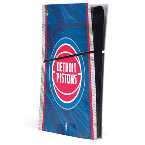 NBA Detroit Pistons Away Jersey PS5 Slim Digital Edition Console Skin