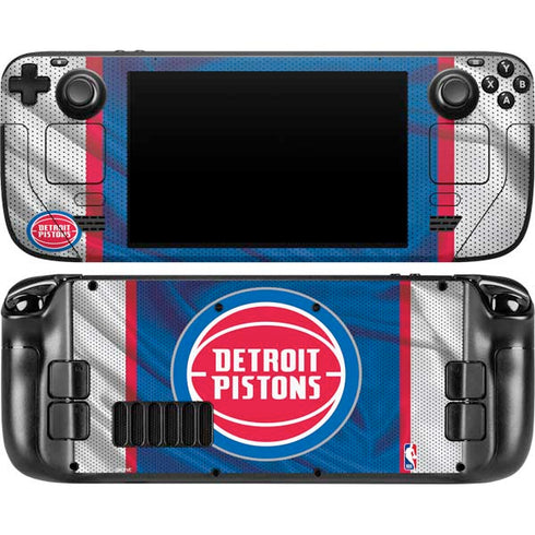 NBA Detroit Pistons Away Jersey Steam Deck Handheld Gaming Computer OLED Skin