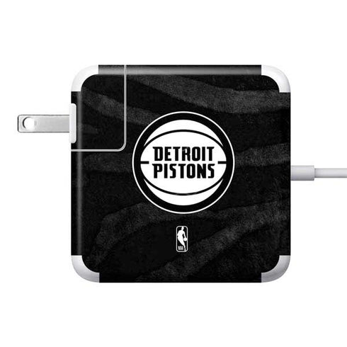 NBA Detroit Pistons Black Animal Print 85W Power Adapter (15 and 17 inch MacBook Pro Charger) Skin