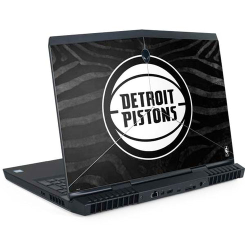 NBA Detroit Pistons Black Animal Print Dell Alienware Skin