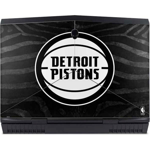 NBA Detroit Pistons Black Animal Print Dell Alienware Skin