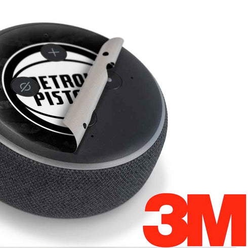 NBA Detroit Pistons Black Animal Print Amazon Echo Dot Skin