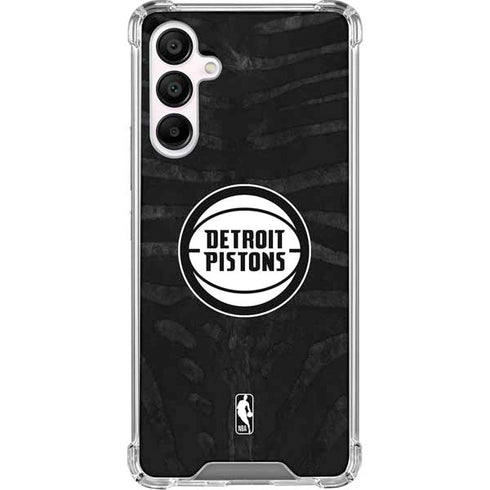 NBA Detroit Pistons Black Animal Print Galaxy A16 5G Clear Case