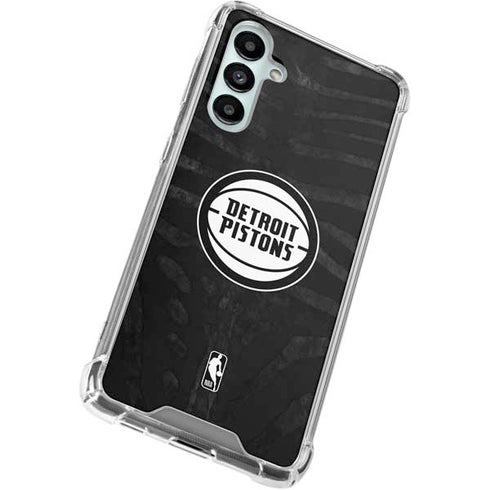 NBA Detroit Pistons Black Animal Print Galaxy A16 5G Clear Case