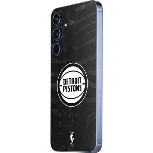 NBA Detroit Pistons Black Animal Print Galaxy A35 5G Skin