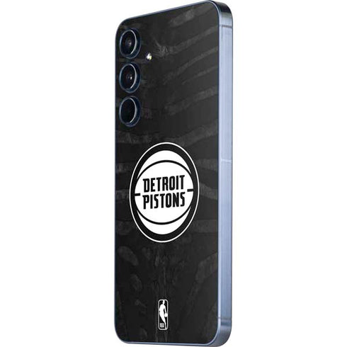 NBA Detroit Pistons Black Animal Print Galaxy A55 5G Skin