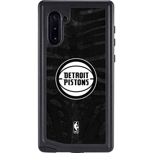 NBA Detroit Pistons Black Animal Print Galaxy Cases