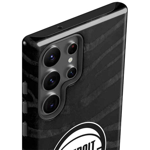 NBA Detroit Pistons Black Animal Print Galaxy S23 Ultra Pro Case